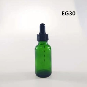 20-400 Neck Green Glass Bottle with Black Lotion Pump