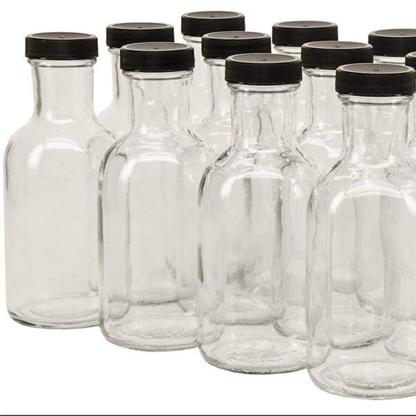 8 oz. Flint Glass Salad Dressing Bottle w/ 38-405 Finish