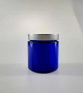 MBK Personal Care 4OZ Cobalt Blue Glass Jar with Silver Lid – Menbank
