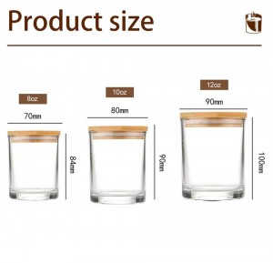 8oz / 10oz / 12oz Clear Black Matte Frosted Empty Glass Candle Jars with Lid | OEM for Luxury Candle Brands & Manufacturers