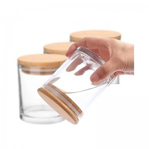 8oz / 10oz / 12oz Clear Black Matte Frosted Empty Glass Candle Jars with Lid | OEM for Luxury Candle Brands & Manufacturers