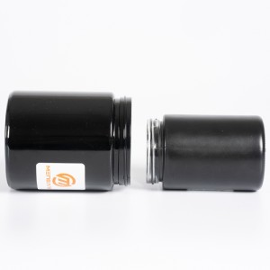 3OZ Ulta Black Glass Stash jar with CR Lid