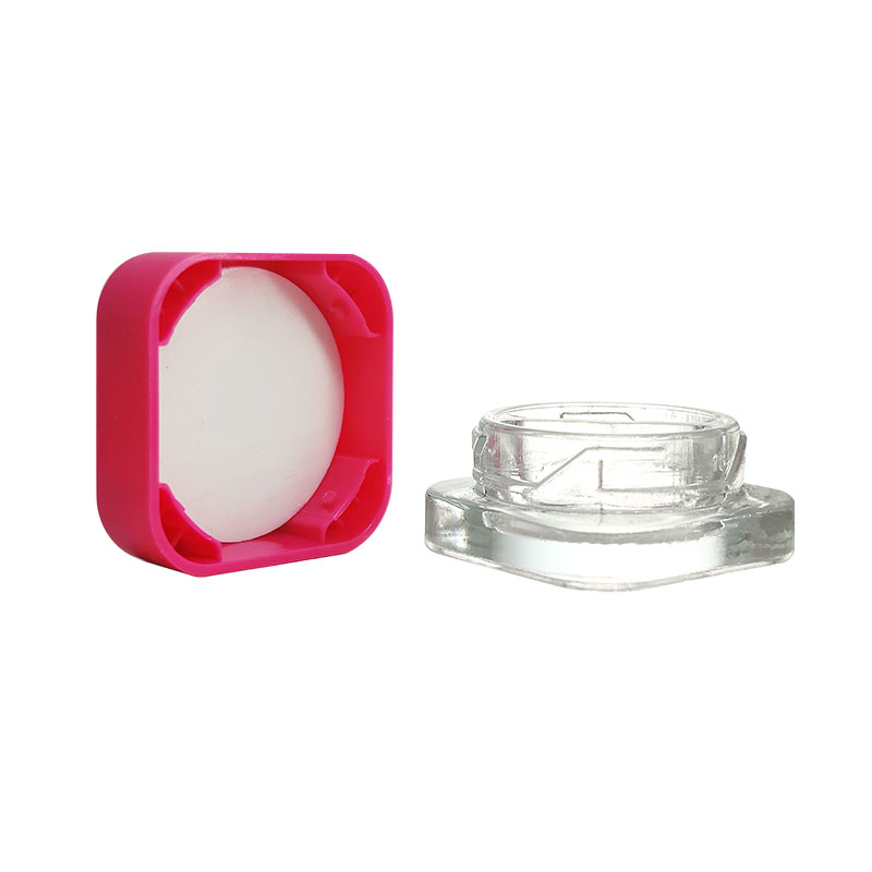 7ml Cube Jar Glass Container with Dual Compartments Featured Image