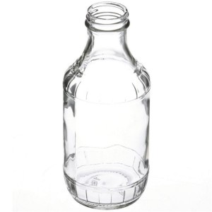 16 oz BBQ clear glass sauce bottle