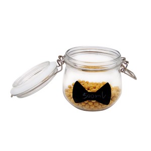 MBK Packaging 500ml Round Airtight Glass Clip Jar