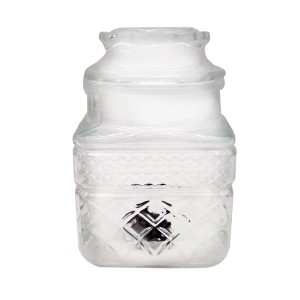 Hot Sale for Glass Salt And Pepper Shaker – 1L Antique Square Lidded Glass Canister Container Jar – Menbank