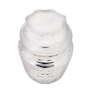1L Antique Large Wide Mouth Diamond Glass Dessert Jar