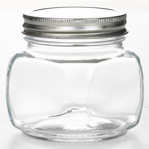 8OZ Square Glass Mason Jar for Coffee