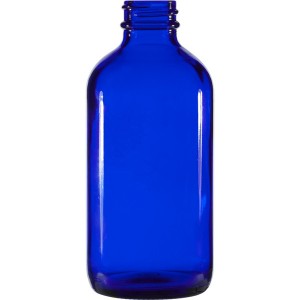 MBK Packaging 8OZ Blue Glass Bottle with Plastic Screw lid