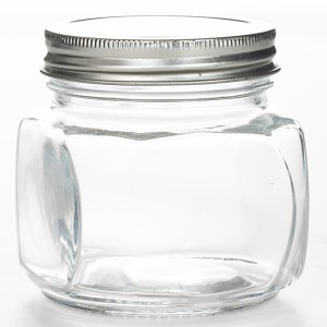 8OZ Square Glass Mason Jar for Coffee