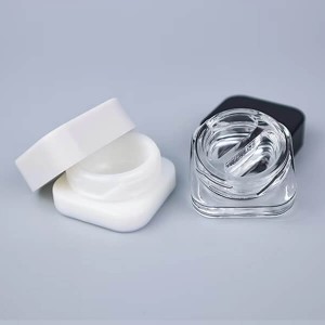 5ml White Square Glass Jar with Leak-Proof Design for Concentrate