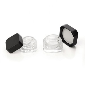 5g/5ml-Clear-Quadrate-Concentrate-Glass-Jar-with-Child-Resistant-Closure