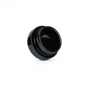 9ml Round Bottom Black Glass Jar with Child Resistant Lid