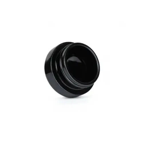 9ml Round Bottom Black Glass Jar with Child Resistant Lid (2)