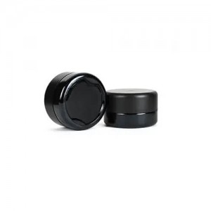 9ml Round Bottom Black Glass Jar with Child Resistant Lid
