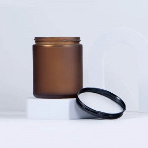4oz 6oz 8oz 12oz Amber Straight-Sided Glass Candle Jars with Lid Wholesale Candle Containers for Luxury & Custom Candle Packaging
