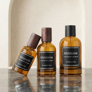 Amber Round Perfume Bottle 30ml 50ml 100ml | Custom Niche Fragrance Packaging with Caps & Sprayers