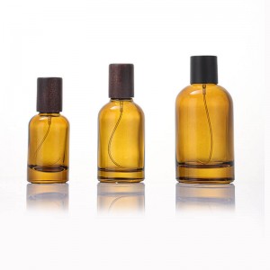 Amber Round Perfume Bottle 30ml 50ml 100ml | Custom Niche Fragrance Packaging with Caps & Sprayers