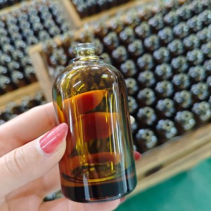 Amber Round Perfume Bottle 30ml 50ml 100ml | Custom Niche Fragrance Packaging with Caps & Sprayers