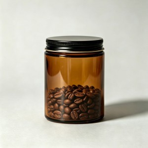 16oz Clear & Amber Straight Sided Glass Jar for Food, Candles