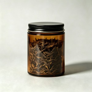 16oz Clear & Amber Straight Sided Glass Jar for Food, Candles