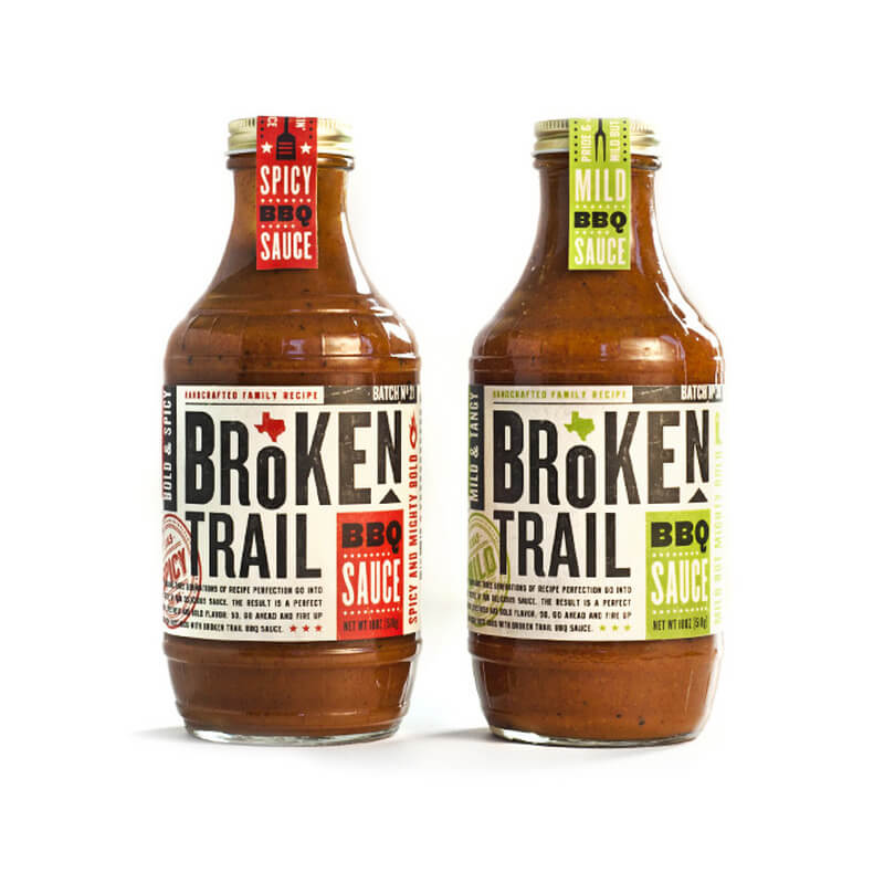 BBQ glass sauce bottle