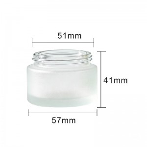 30g 50g Matte Frosted Glass Cream Jar with Bamboo Lid & Plastic Lid – Custom Herbal Skincare Packaging