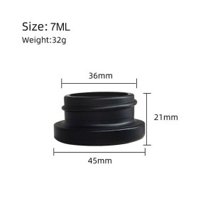 7ml glass Jar Black concentrate containers for cannabis concentrates with Child Resistant Lid