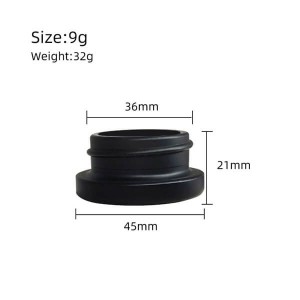 9ml Round Bottom Black Glass Jar with Child Resistant Lid