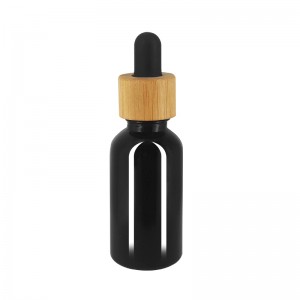 15ml-Luxury-Light-Proof-Black-Material-Dropper-Bottle-With-Wooden-Lid