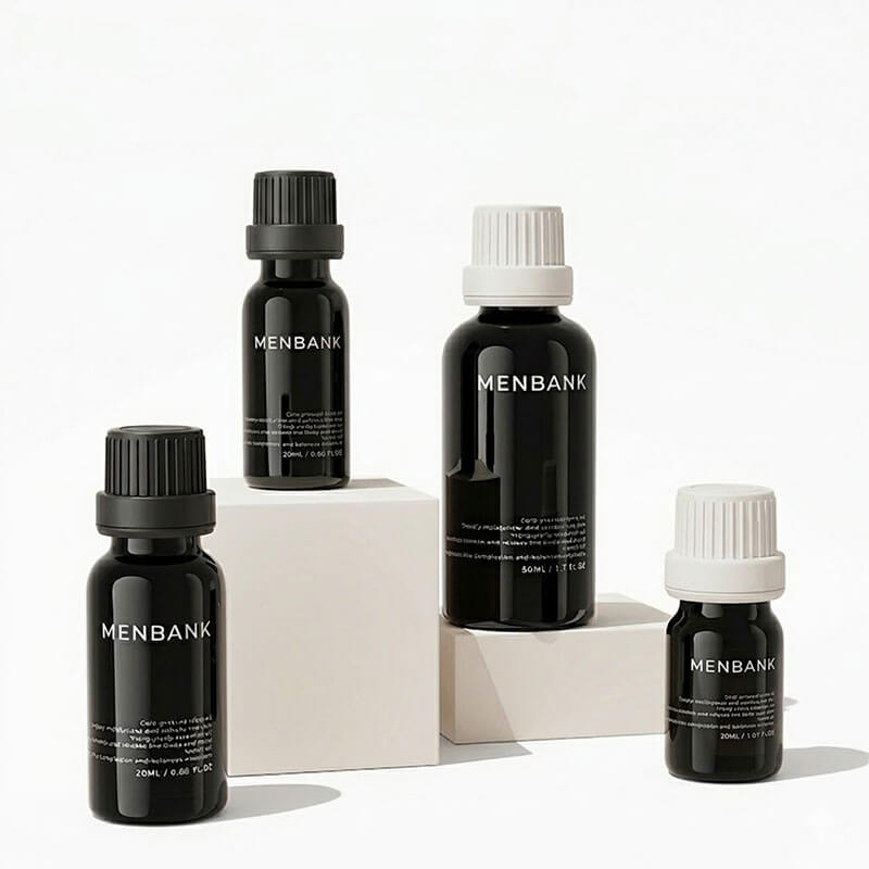 Black dropper bottle