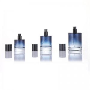 30ml 50ml 100ml Blue Gradient Round Glass Perfume Bottles | Luxury Custom Fragrance Packaging Supplier