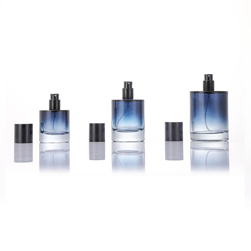 50ml Blue Gradient Round Glass Perfume Bottles 