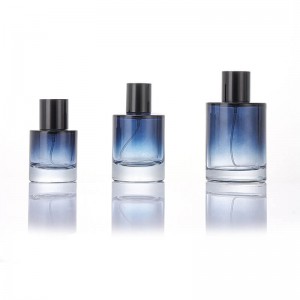 30ml 50ml 100ml Blue Gradient Round Glass Perfume Bottles | Luxury Custom Fragrance Packaging Supplier