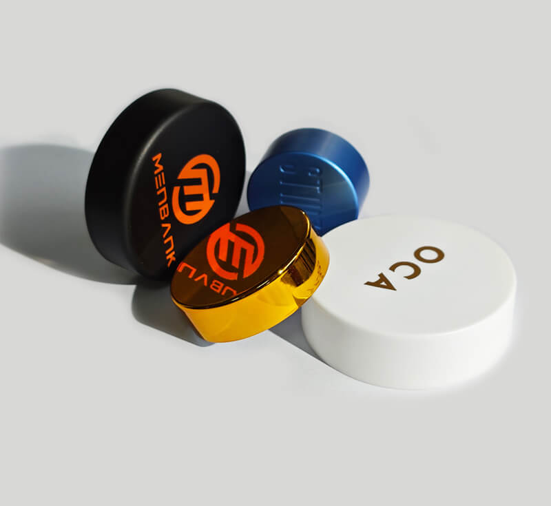 Blue White Matte & Gloss Child-Resistant Jar Lids for Cosmetic & Cannabis Packaging (5)