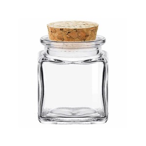 Well-designed Butter Jar – Clear Glass Bottle Favor herbs with Cork Lid – Menbank
