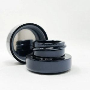 5ml Child Resistrant Glass Jar with Black Lid