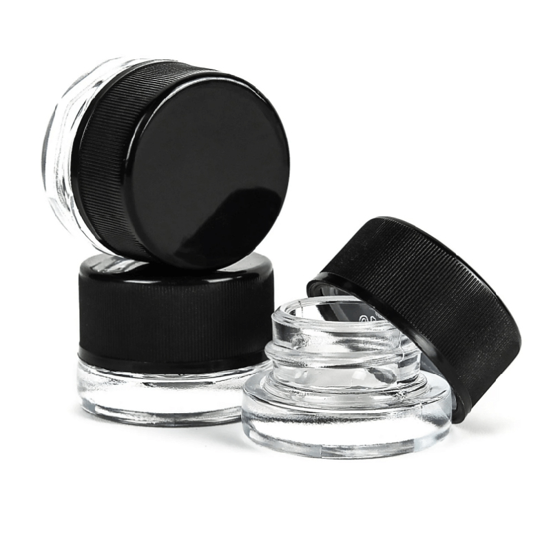 Thick Wall 3g Glass Concentrate Jar with Child Resistant Lid Featured Image