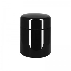 3.5g/3oz-Light-Proof-Black-Straight-Base-CR-Glass-Jar-with-Dome-Lid-for-Cannabis