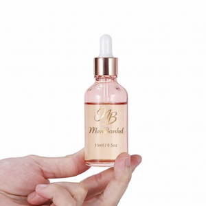 15ml Pink Glass Round Bottles with White Glass Dropper