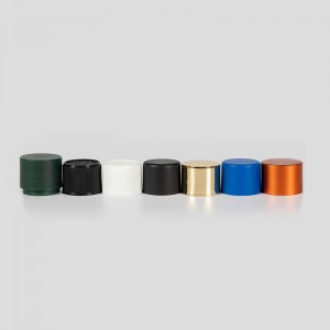 Golden Black Silver Child Resistant Caps for 18-400 / 20-400 / 22-400 Neck Finish Glass Pre-Roll Tubes | Wholesale CR Closures Supplier