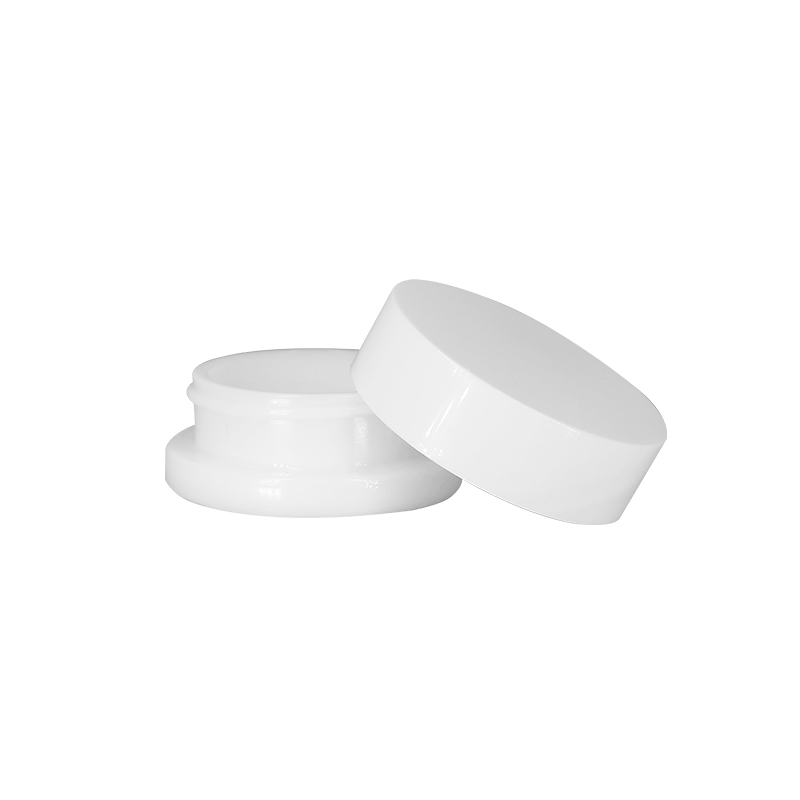 15g/0.5oz-Opal-White-Low-Profile-Child-Resistant-Concentrate-Glass-Jar Featured Image