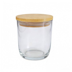 8oz Clear Amber Round Bottom Glass Candle Jar | Elegant Candle Container | OEM/ODM Custom Logo Packaging