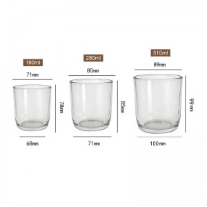 8oz Clear Amber Round Bottom Glass Candle Jar | Elegant Candle Container | OEM/ODM Custom Logo Packaging