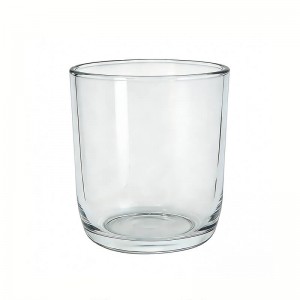 8oz Clear Amber Round Bottom Glass Candle Jar | Elegant Candle Container | OEM/ODM Custom Logo Packaging
