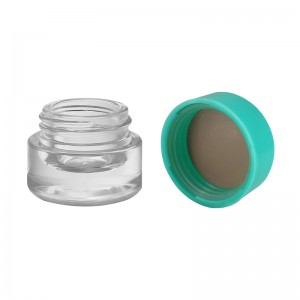 5ml-Thick-Bottom-Clear-CR-Concentrate-Glass-Jar-With-Mint-Lid-for-Wholesaler