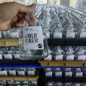 200ml Clear Glass Flask Bottle with Tamper proof Lid