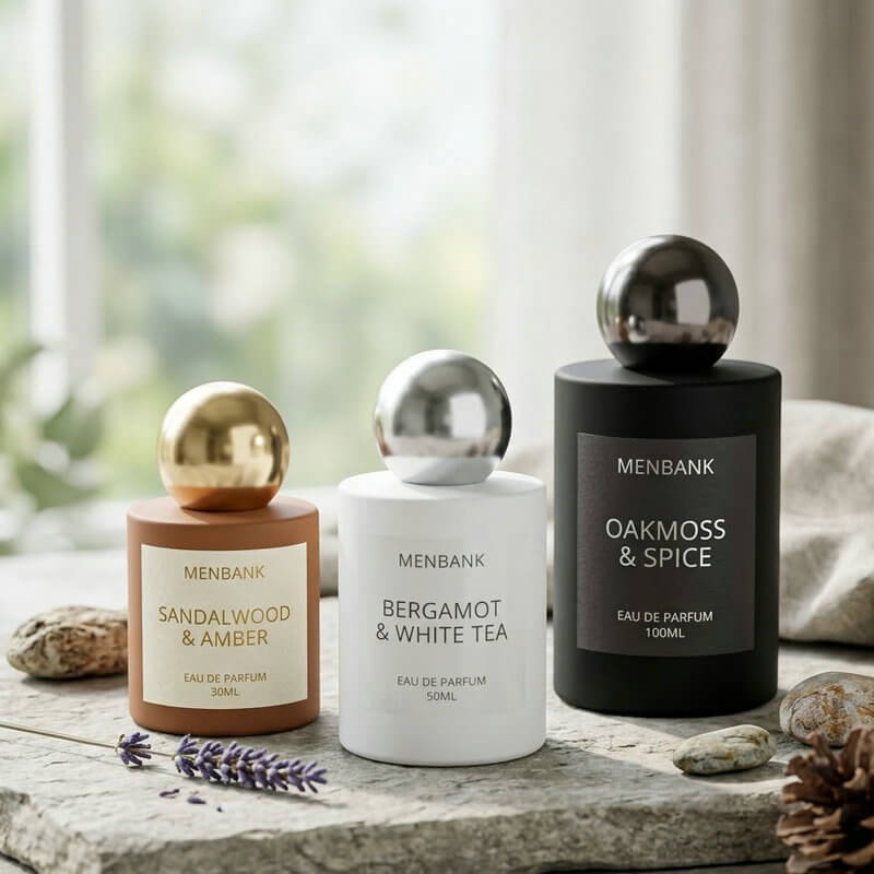 Clear Luxury Glass Perfume Bottles with Metal Cap (11)