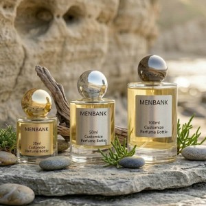 30ml 50ml 100ml Clear Luxury Glass Perfume Bottles with Metal Cap & Box | Classic Fragrance Packaging for OEM/ODM