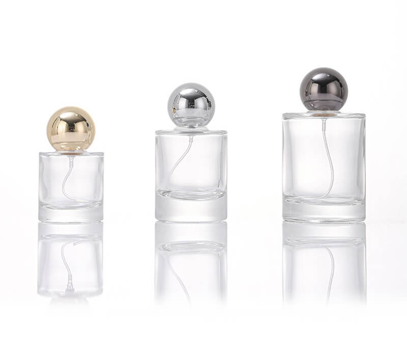 Clear Luxury Glass Perfume Bottles with Metal Cap (5)